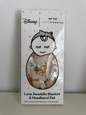 NIB OG Lion King Little Sleepies Swaddle & Headband